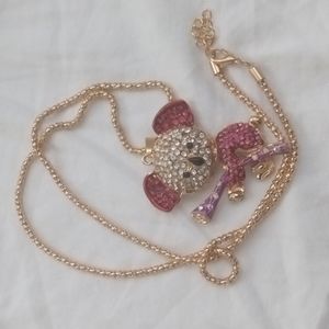 Bling Necklace Enameled & Multi Colors  Crystals Koala Bear Pendant  New